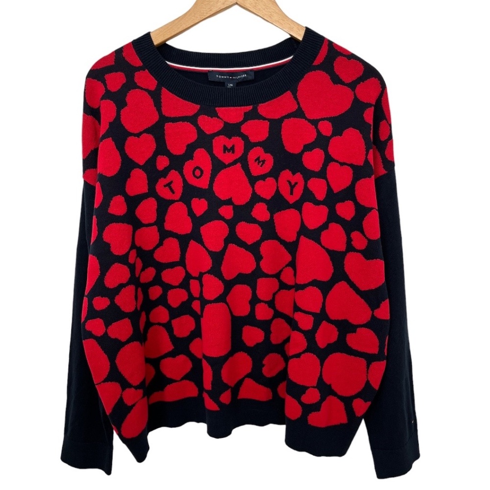 Tommy Hilfiger Heart Jacquard Sweater Large